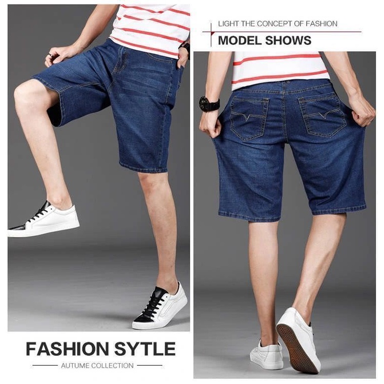 Quần short denim ống rộng thời trang mùa hè dành cho nam