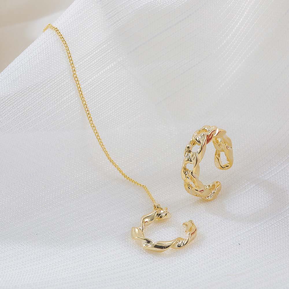 MOCHO Khuyên Tai Kẹp Vành Tai Không Đối Xứng Kiểu Hàn Quốc Dễ Thương