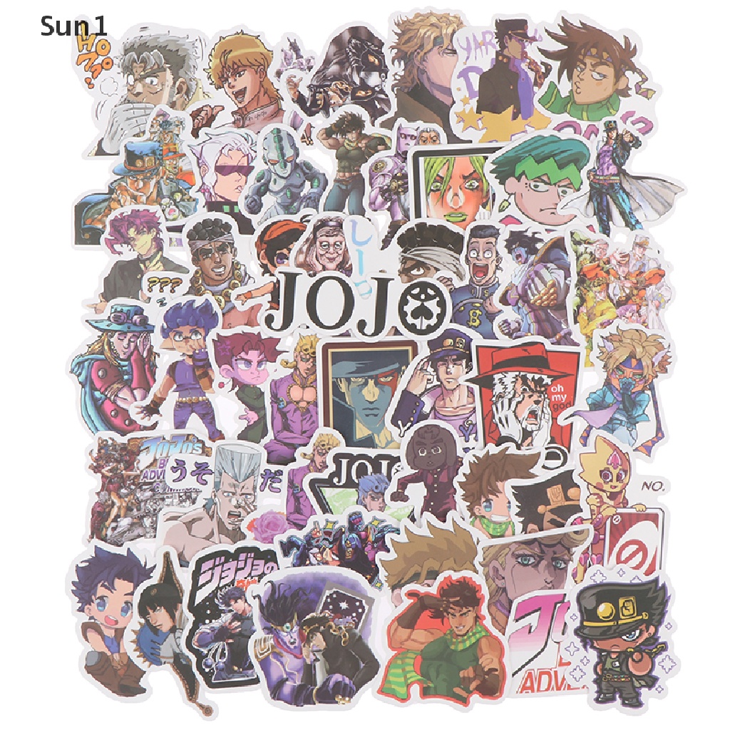 Bộ 50 Miếng Dán Jojos Bizzare Adventure Cho Ván Trượt / laptop