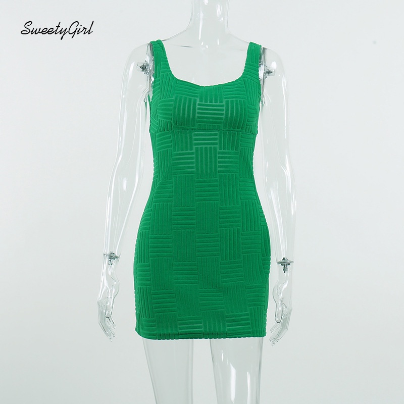 Đầm Không Tay Hở Lưng Cổ Chữ U Màu Trơn Thời Trang Dành Cho Nữ 2022