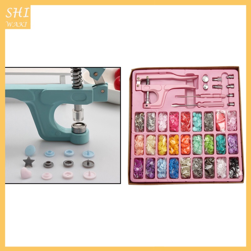 [In Stock]312pcs Snap Button Kit Metal Snaps Studs w/ Pliers Press Tool for Sewing