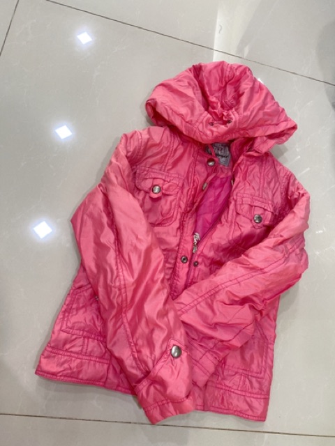Áo khoát màu hồng  cho bé size 160 hàng korea