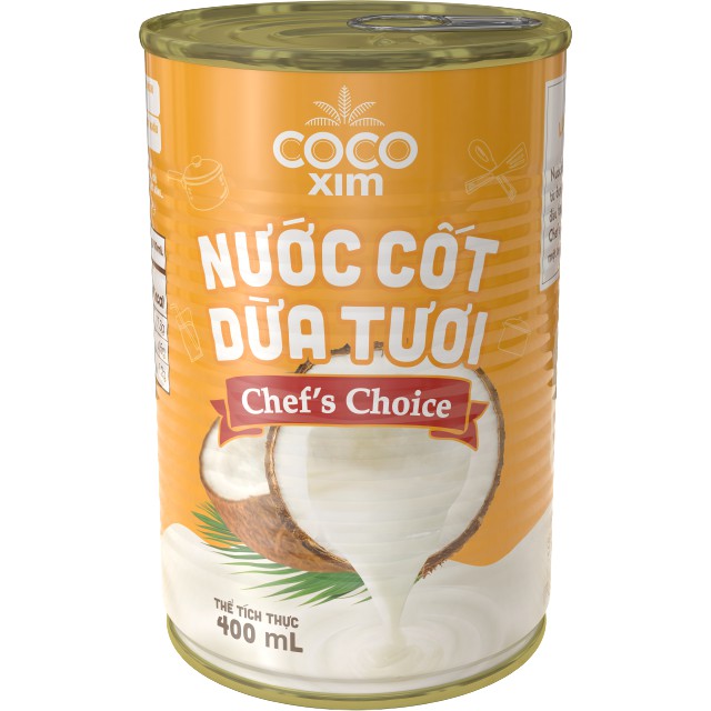 Combo 3 lon Nước Cốt Dừa Chef Choice COCOXIM 400ml/lon
