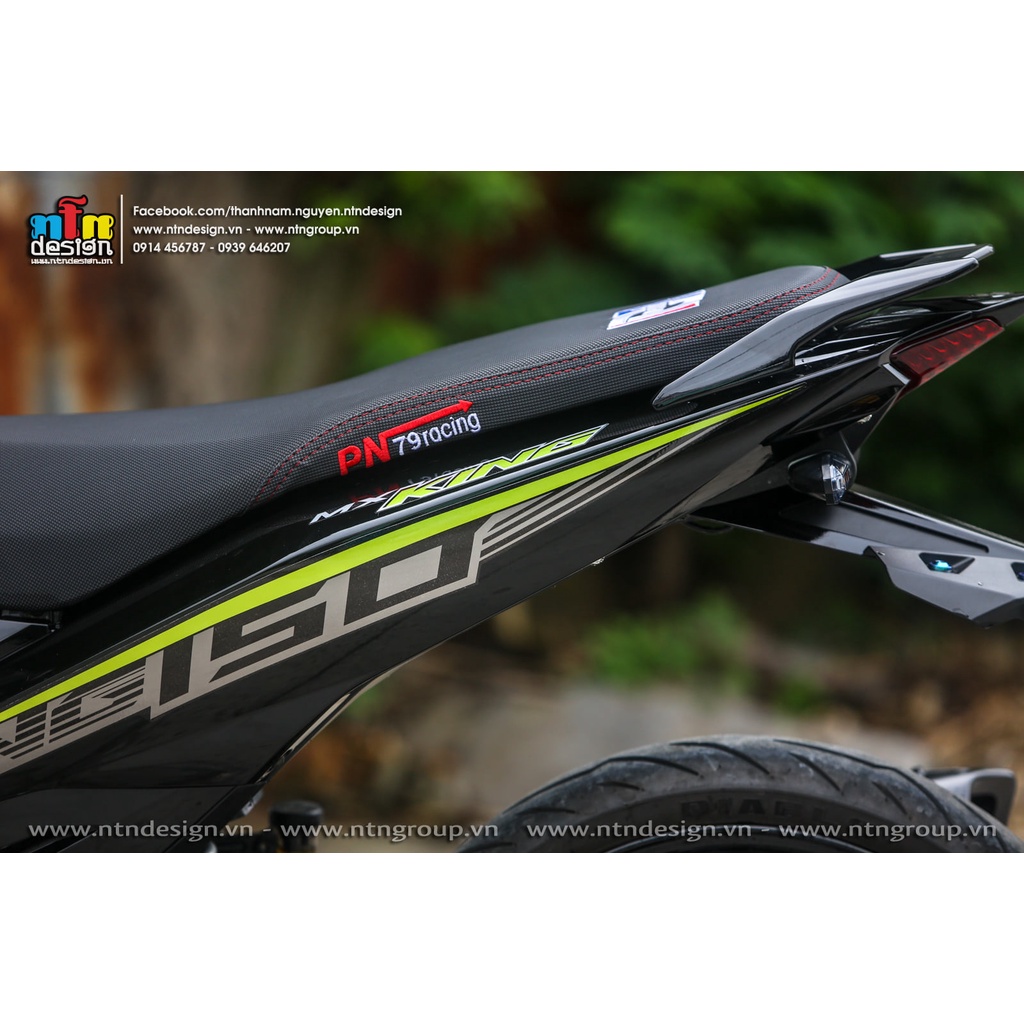 Tem Rời Dán Xe Exciter 150 Mẫu MX Xám Đen Xanh Cực Chất, Hàng 3 Lớp Chất Lượng Cao ,Team Decal