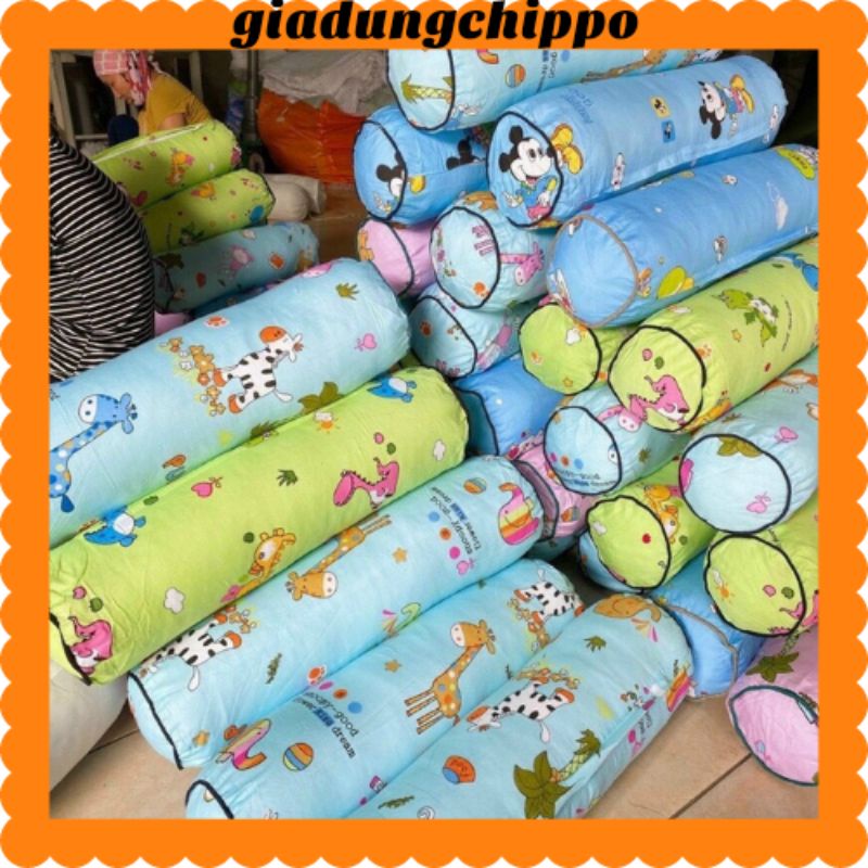 gối ôm cotton 100% hàng xuất nhật , dài 55_60cm cho trẻ 0_7 tuổi