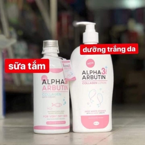 Sữa tắm alpha arbutin 3 plus collagen bath cream  Thái Lan 350ml