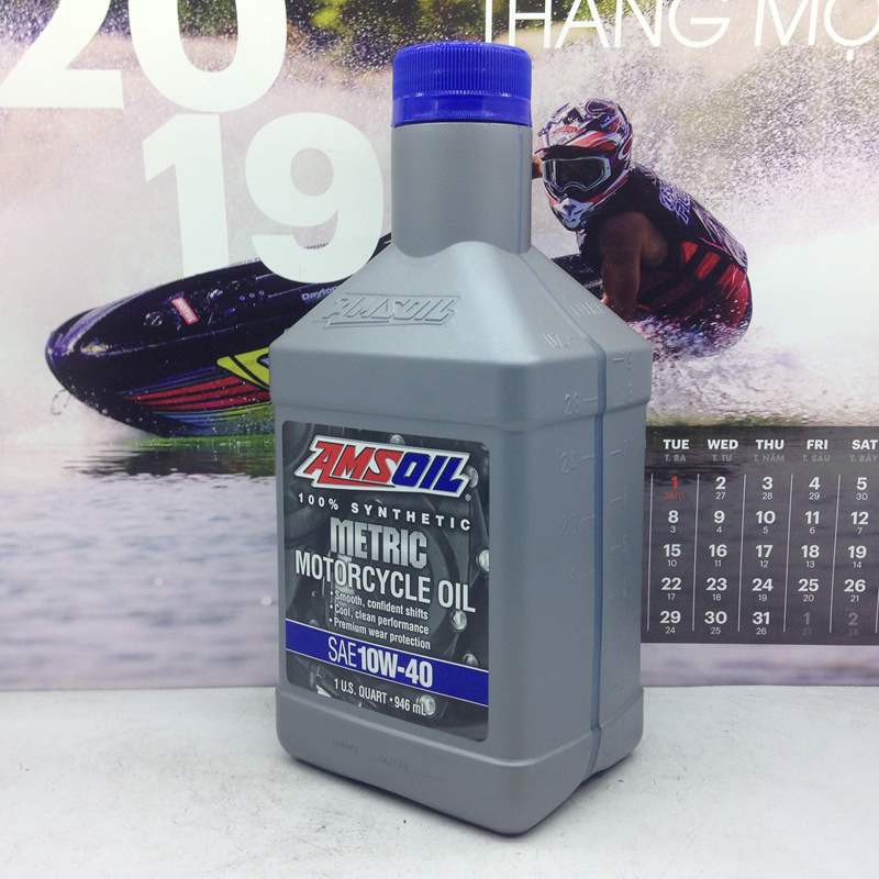 Nhớt Amsoil 10W40 Synthetic Metric tem mới