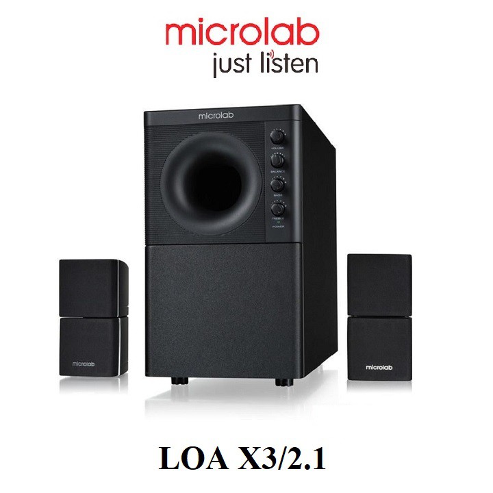 Loa Vi Tính Âm Thanh Chân Thật  MICROLAB X3/2.1 Hàng Chính Hãng