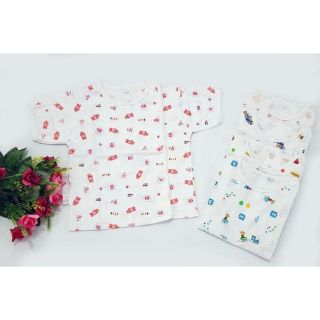 Combo 5 áo sơ sinh cộc tay baby born hình