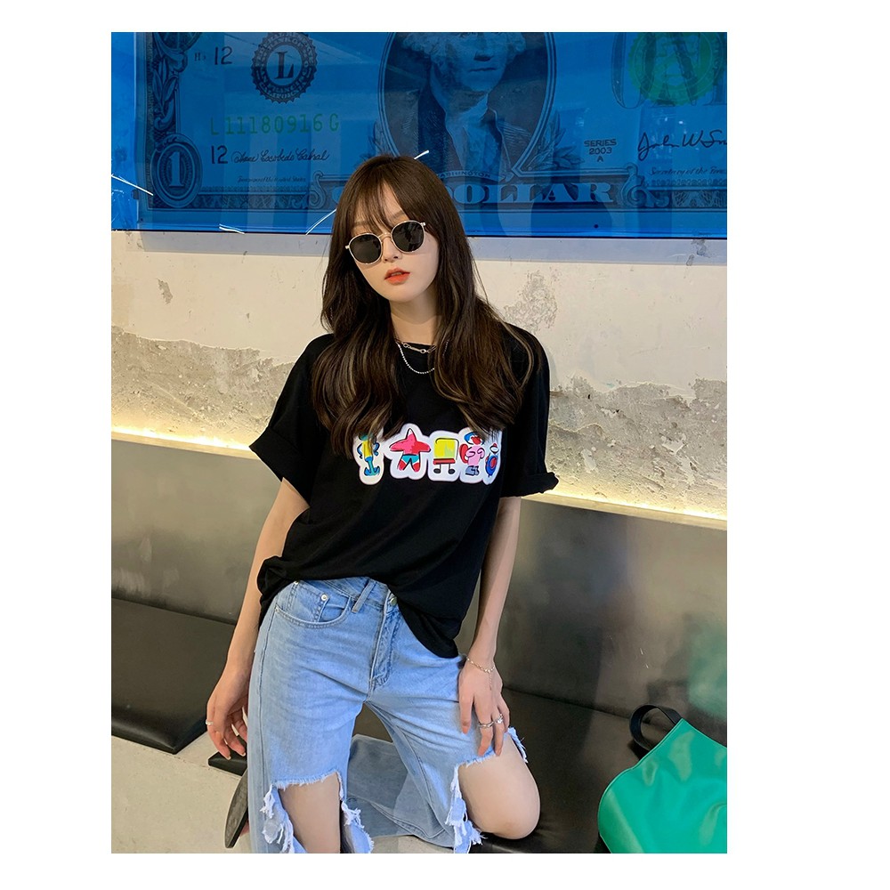 ÁO THUN HOẠT HÌNH SKU09,FROM RỘNG TAY LỠ ,CHẤT LIÊU DÀY DẶN KHÔNG XÙ LÔNG | BigBuy360 - bigbuy360.vn