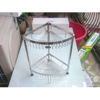 kệ góc inox 2 tầng