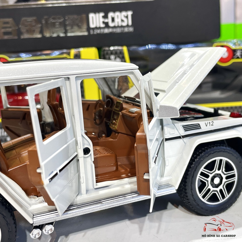 Mô hình xe hợp kim Mercedes-Benz G63 G-Klessa tỉ lệ 1:24 màu trắng