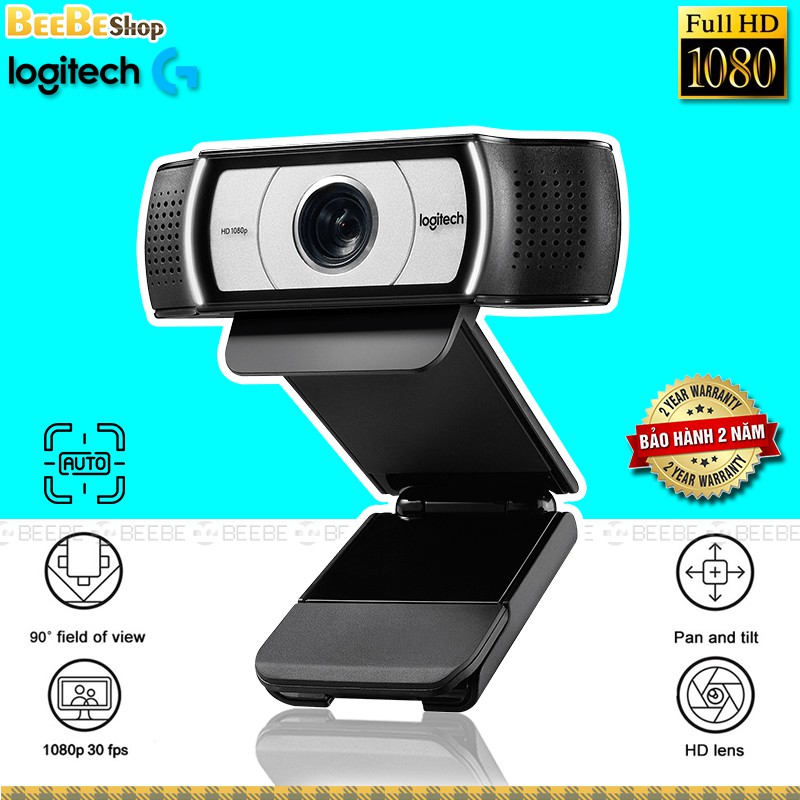 Logitech C930e - Webcam HD 1080p, Tự Động Lấy Nét, Tự Động Căn Chỉnh Ánh Sáng, Tốc Độ Khung Hình 30fps