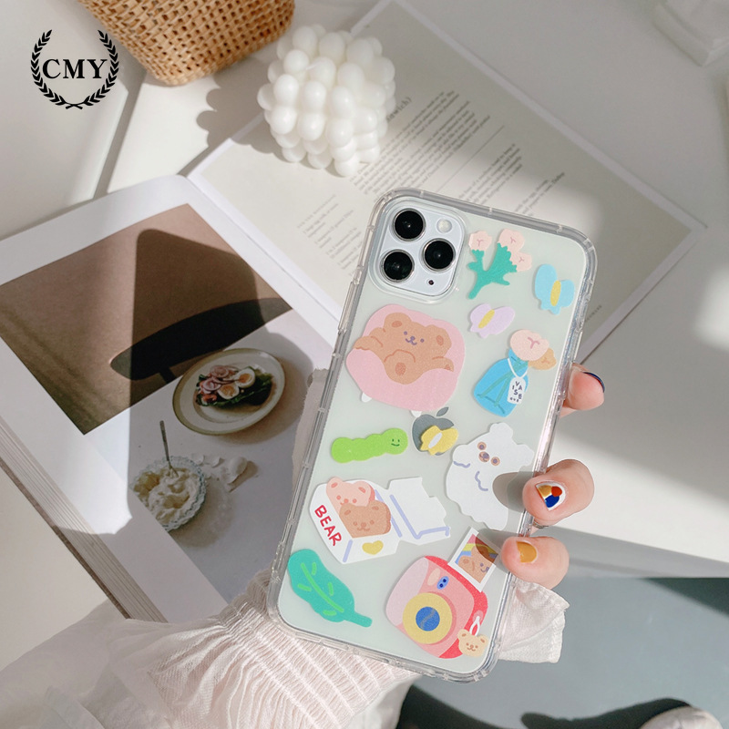 Ốp điện thoại in họa tiết gấu hoạt hình cho iPhone11/11Pro 11pro Max X XR XS XS MAX 7 8 plus SE | BigBuy360 - bigbuy360.vn