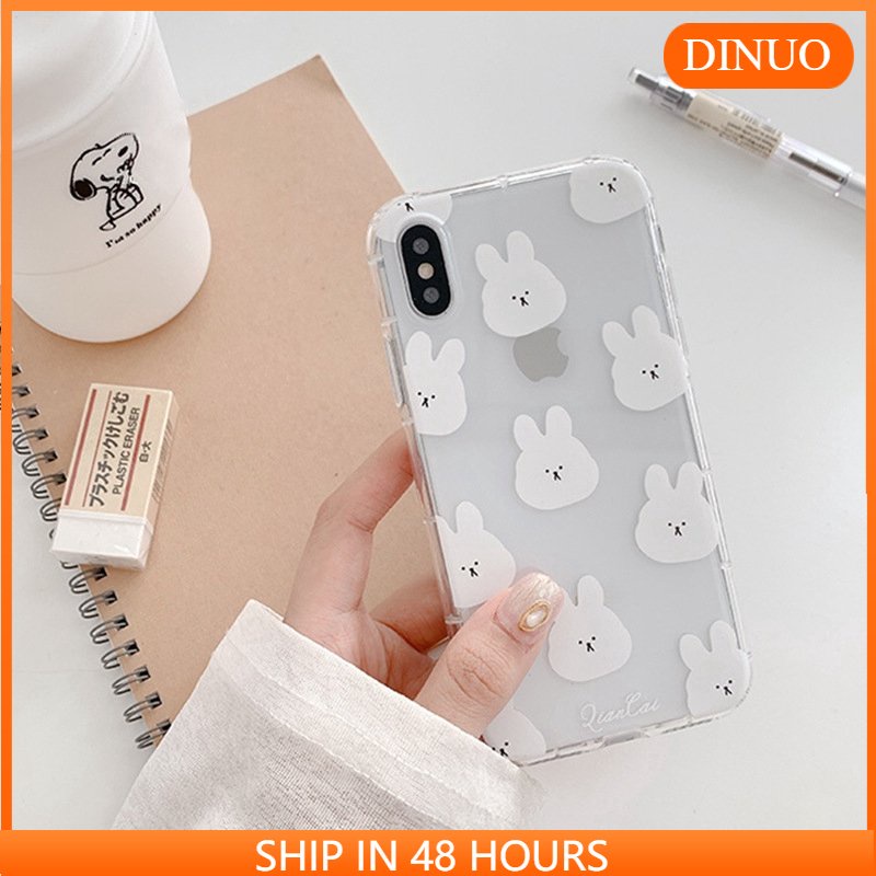 Ốp lưng iphone Ốp điện thoại in hình thỏ dễ thương cho Iphone 6/6plus/6S/6S plus/6/7/7plus/8/8plus/X/XS/XS Max/11 12 Pro Max 13 Pro Max 13 Mini Dinuo case