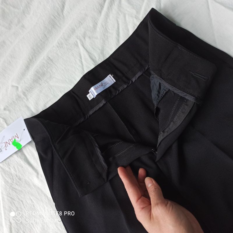 Quần tây nữ lưng cao ống suông đứng đẹp [HÀNG VNXK] Kiểu âu công sở cạp cao màu đen trắng xanh than- Mặc đi học đi chơ | BigBuy360 - bigbuy360.vn