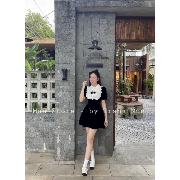 [ 𝐅𝐑𝐄𝐄 𝐒𝐇𝐈𝐏 ] SIÊU PHẨM VÁY NHUNG PHỐI BÈO TK SIÊU HÓT ĐÂYẠ