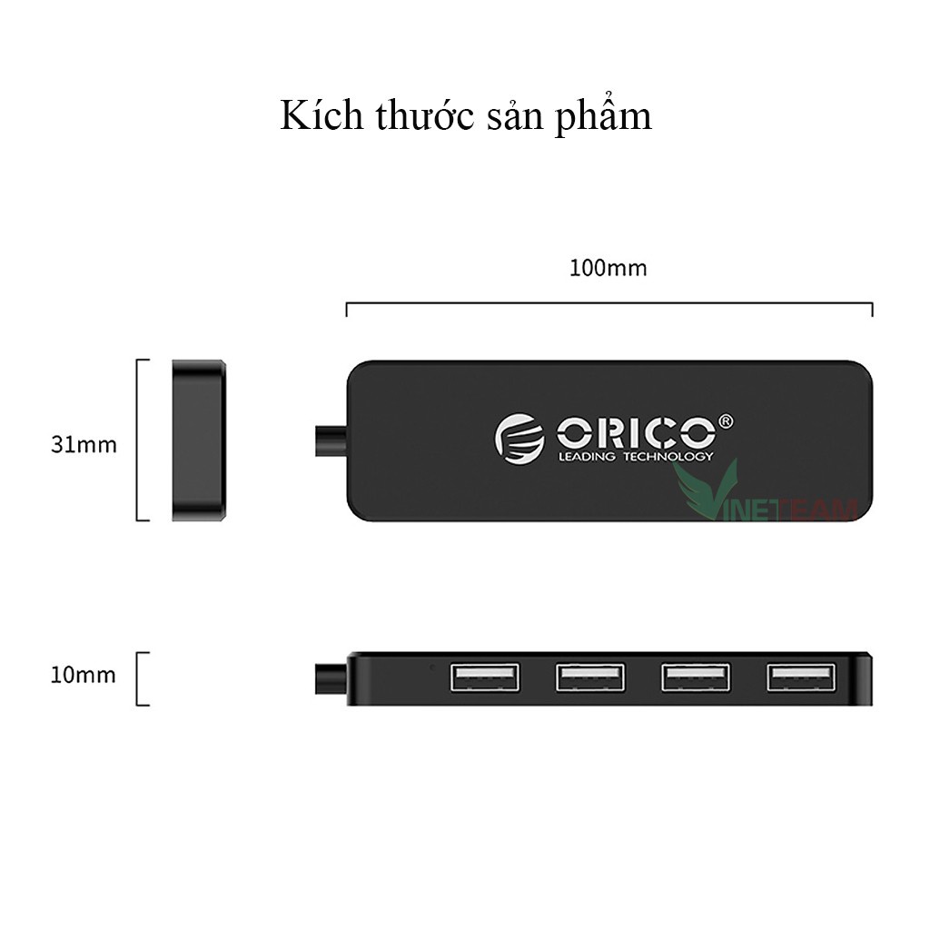 Bộ chia USB 4 cổng 2.0 Orico FL01 - 4 USB 2.0 giá rẻ vô địch bảo hành 12 tháng -dc4250