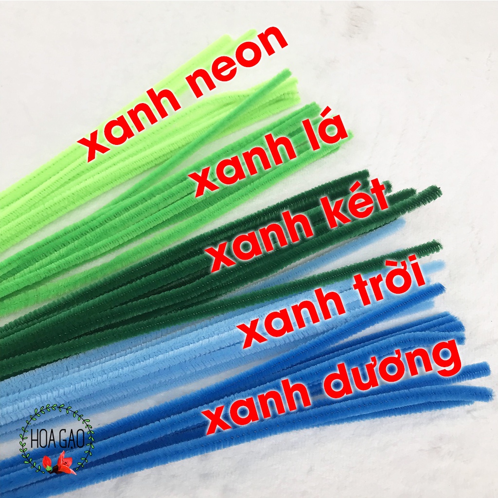 Kẽm nhung, kẽm lông bó 10 sợi HOA GẠO GKL loại tốt làm đồ chơi cho bé handmade chất lượng freeship