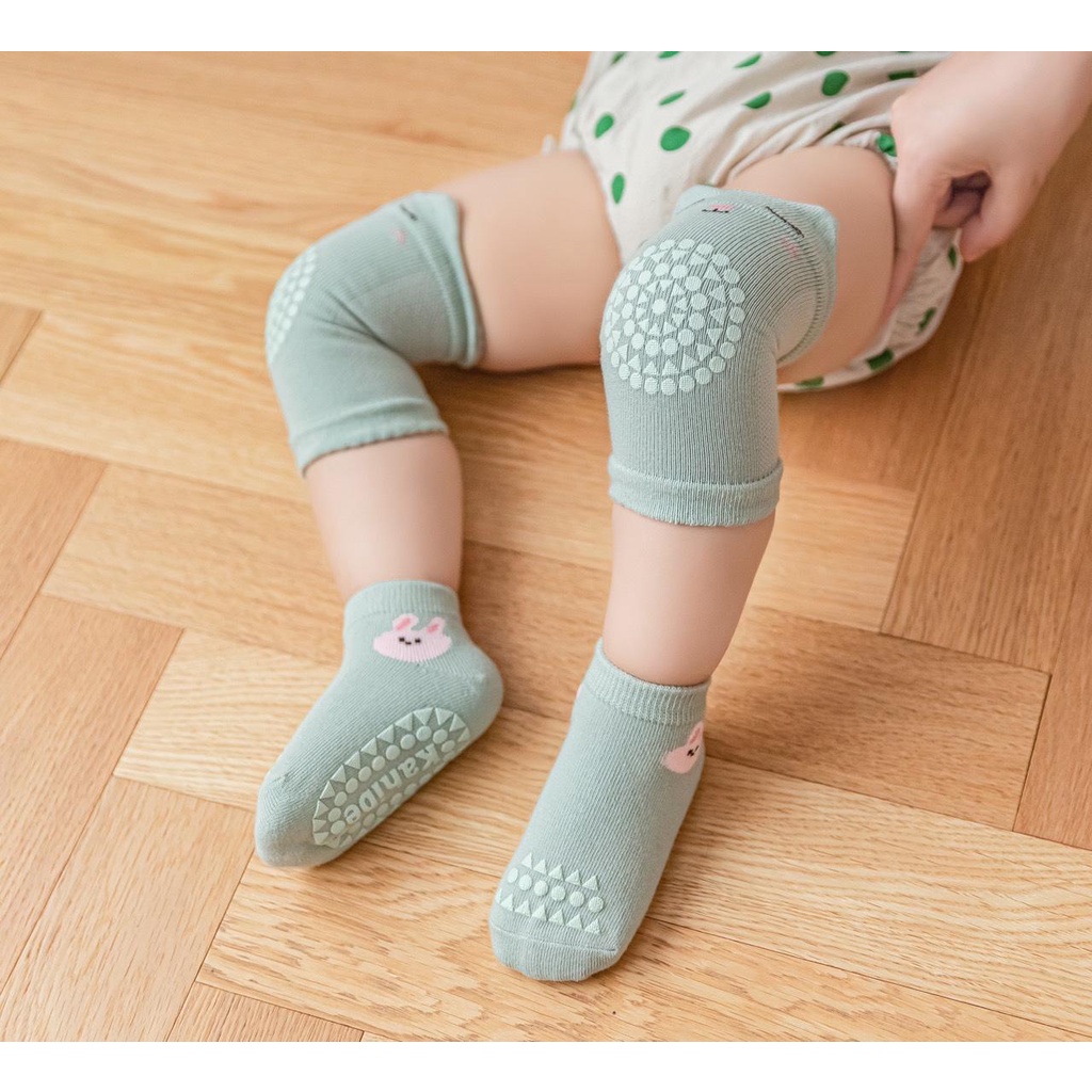 Tất Vớ Và bọc Bảo Vệ Đầu Gối  phong cách hàn quốc Cho Bé Tập Bò Chống Trượt siêu co giãn hàng loại 1