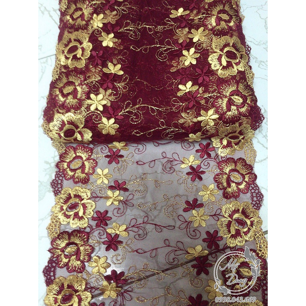 [Nhiều màu] Dây ren Lưới 2 biên 2 màu 24F (Dây dài 13,5 mét) - MS 938782