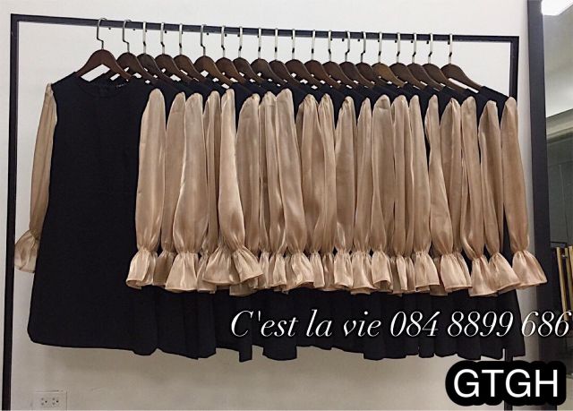 VÁY XUÔNG PHỐI TAY CỰC SANG