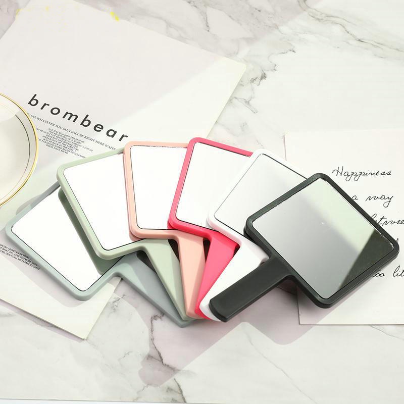 Gương Trang Điểm Cầm Tay Hình Vuông Màu Sắc Ngẫu Nhiên