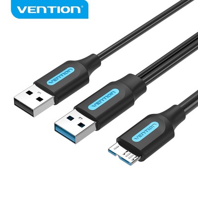 Dây cáp Micro USB Vention USB 3.0 sạc đồng bộ có nguồn ổ cứng HDD cho Toshiba WD Seagate