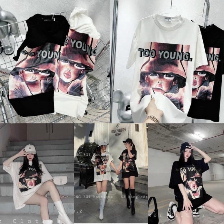 Áo Phông Cô Gái Chữ Too Young