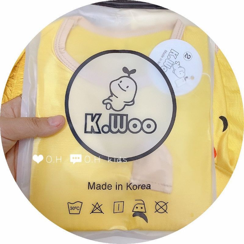 Sale!!! Bộ Cộc thun lạnh cộc tay K.Woo Họa Tiết Động Vật Cho Bé (7-17kg)