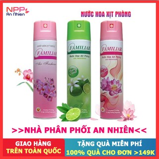 Nhập AFFINS20K [Giảm ngay 20K đơn từ 99K] Chai nước hoa xịt phòng Familiar 300ml- NPP AN NHIÊN