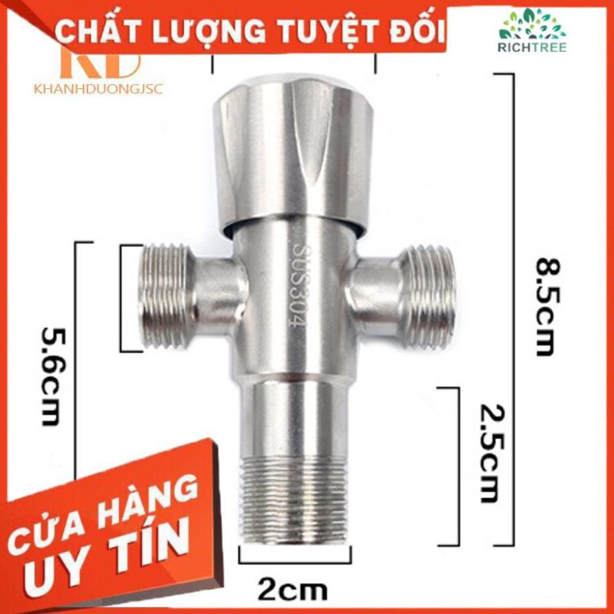 [FREE SHIP] Van chia nước chữ T giảm áp lực nước Inox 304