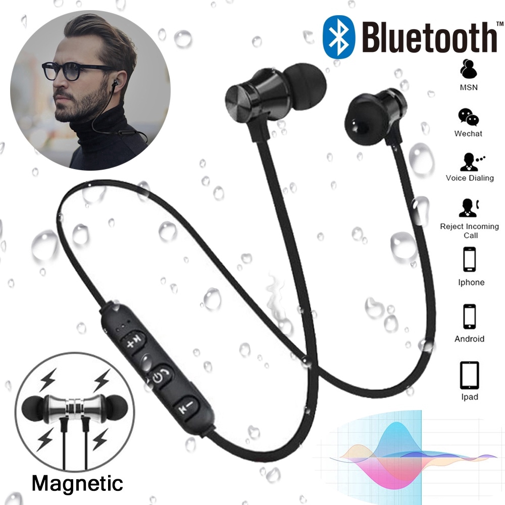 Tai Nghe Nhét Tai Bluetooth Không Dây Có Nam Châm Hít Và Phụ Kiện