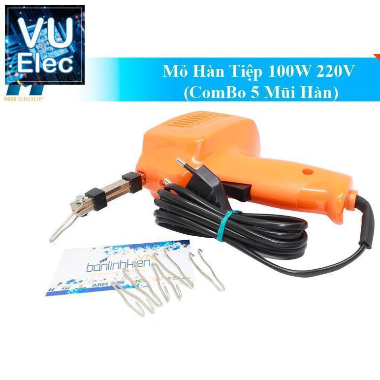 Mỏ Hàn Tiệp 100W 220V (ComBo 5 Mũi Hàn)