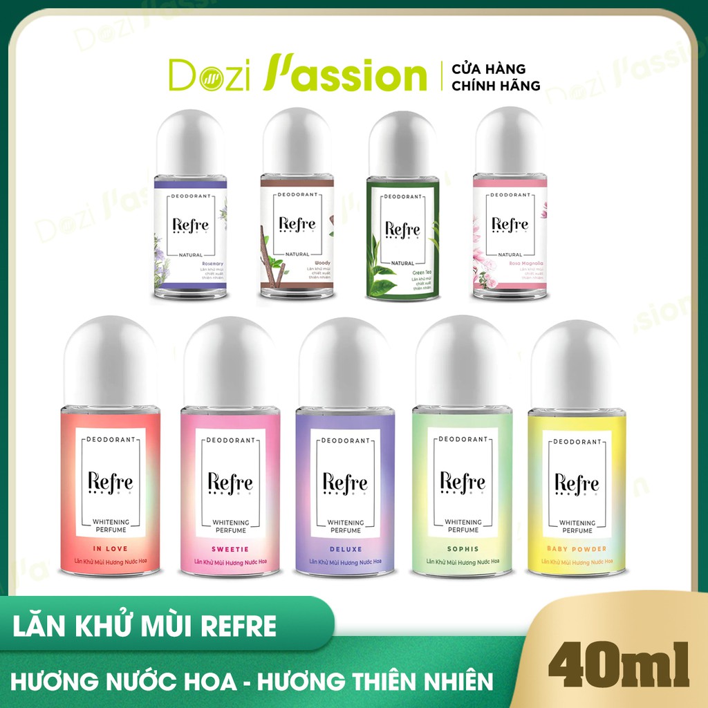 Lăn Khử Mùi Refre Hương Tự Nhiên - Refre Natural 40ml