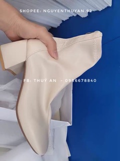 Bốt da mềm ôm chân gót 6cm [VIDEO ẢNH THẬT]