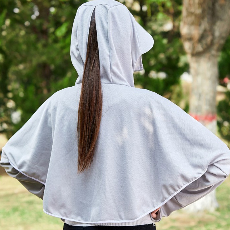Áo Khoác Chống Nắng Tay Dài Vải Lụa Lạnh Có Khóa Kéo Thời Trang Cho Nữ