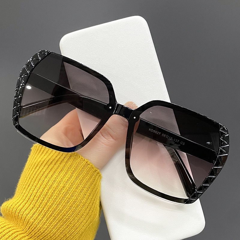 Kính Mát Vuông Oversize Chống Tia UV400 Cho Nữ