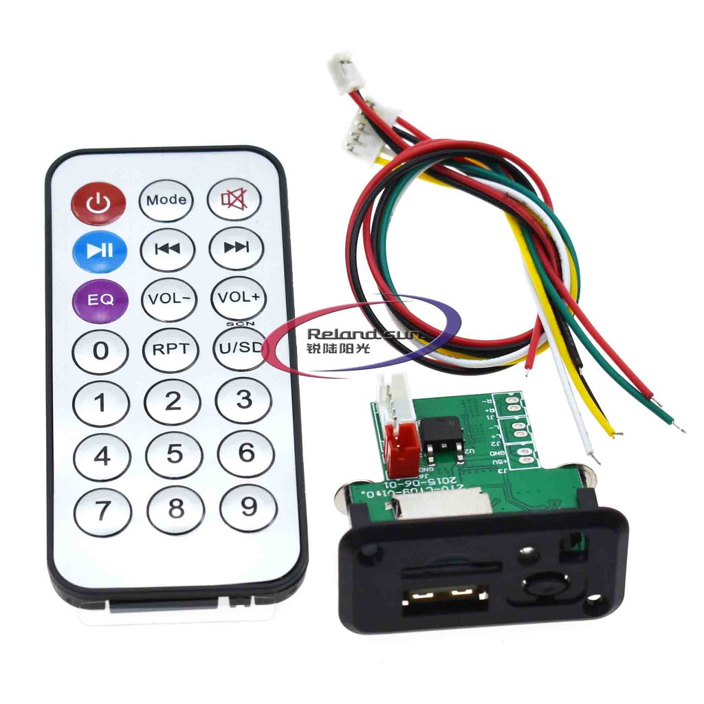 Bảng mạch 5V/12V giải mã đầu đọc thẻ nhớ/bộ khuếch đại MP3/bộ điều khiển từ xa IR cho Arduino