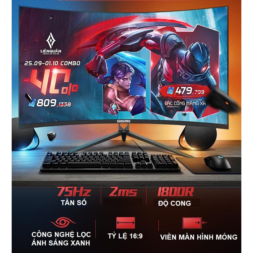 MÀN HÌNH MÁY TÍNH 32 INCH CONG 75HZ LIKE NEW 98%GIÁ TỐT