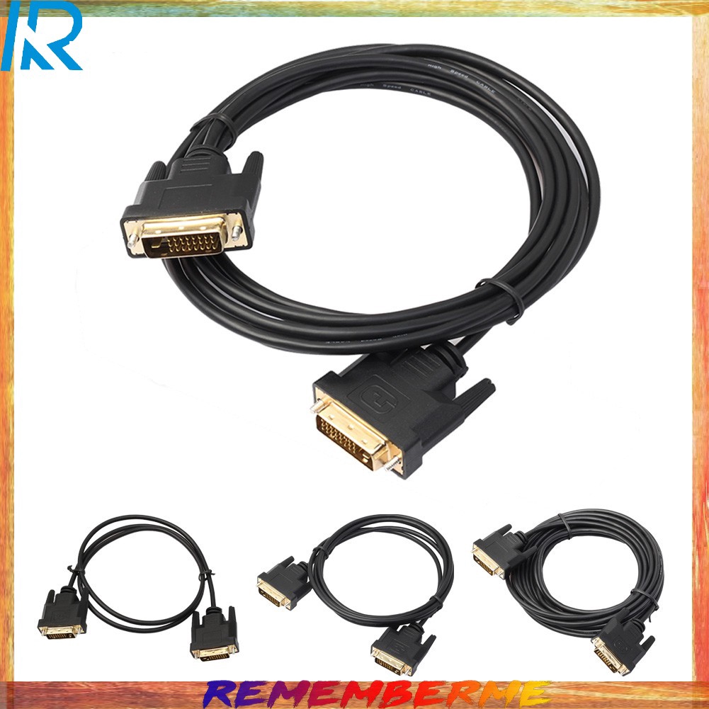 [rem]★Digital Monitor DVI D to DVI-D Gold Male 24+1 Pin Dual Link TV Cable