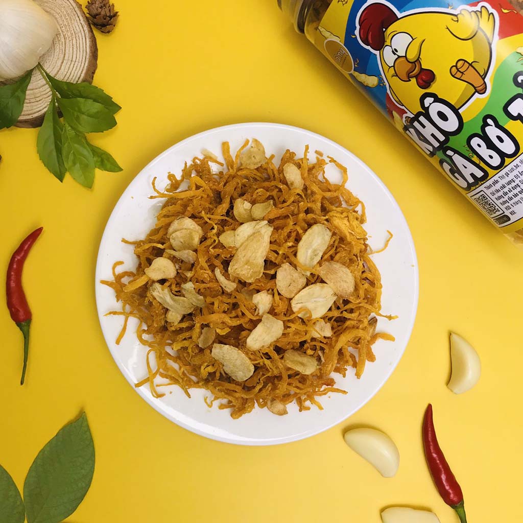 Khô gà bơ tỏi 300g ăn liền loại 1 đồ ăn vặt Hà My | BigBuy360 - bigbuy360.vn