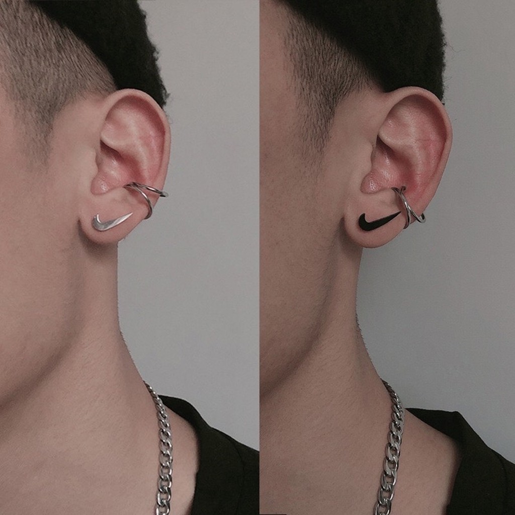 Bông tai, Khuyên tai nam nữ logo thể thao nike phong cách năng động cá tính, Unisex, 1 chiếc