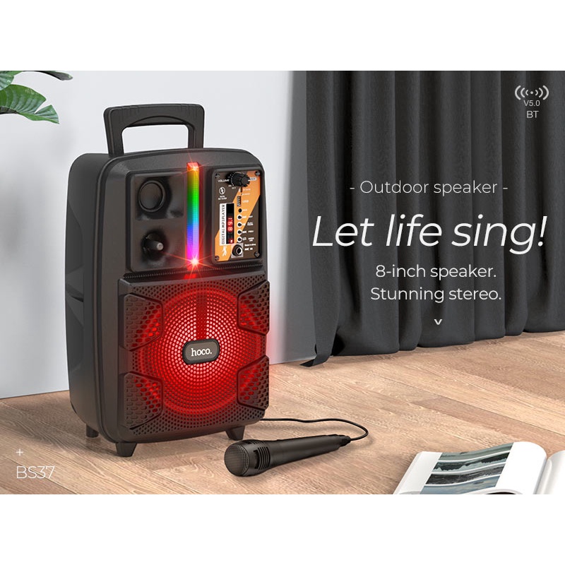 Loa Bluetooth Kèm Micro Hoco Bs37 - Âm Thanh Đỉnh Cao Tiện Lợi - BẢO HÀNH CHÍNH HÃNG