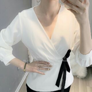 Sale Áo sơ mi buộc dây