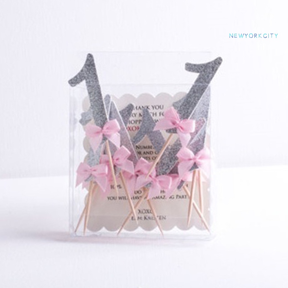 Set 10 Chữ Số 1 Gắn Trang Trí Bánh Kem Tiện Dụng