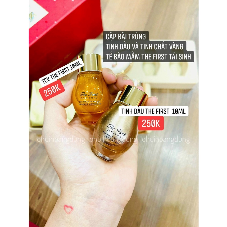 Cặp Bài Trùng Tinh Chất Vàng Và Tinh Dầu Tế Bào Mầm Ohui The first Tái Sinh da