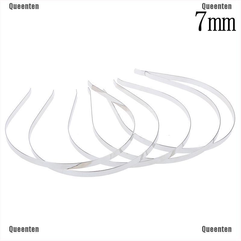 Bộ 5 băng đô bằng kim loại trơn dành cho làm phụ kiện tóc DIY