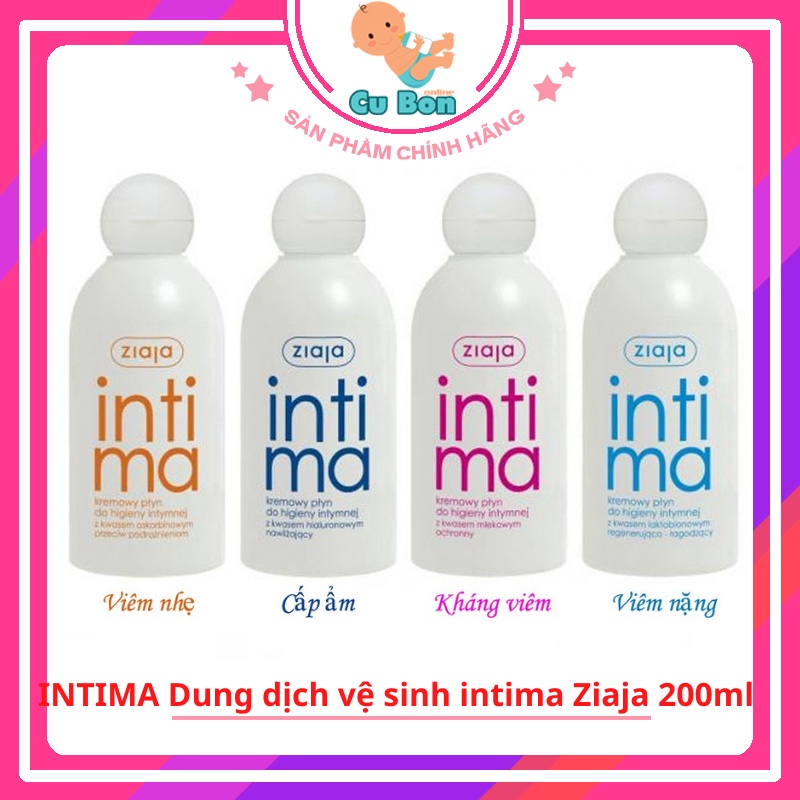 INTIMA Dung dịch vệ sinh intima Ziaja 200ml và 500ml nội địa Ba Lan hàng Bay air đủ Loại