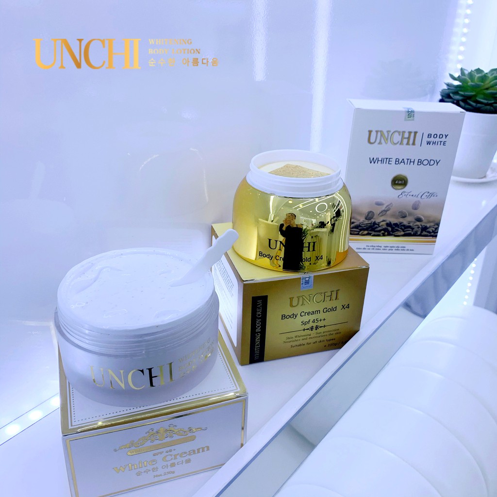 Combo Kem body UNCHI (NGÀY+ĐÊM) dưỡng trắng. chống nắng SPF 45+. Mùi thơm chanel coco sang chảnh | BigBuy360 - bigbuy360.vn